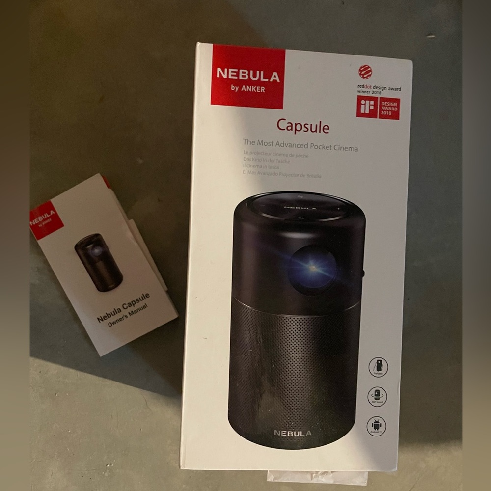 NIB Anker Nebula Capsule Movie Projector